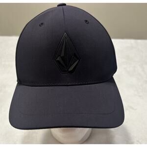 Genuine Volcom Hat Cap Blue Flexfit Small Medium Baseball Diamond Logo